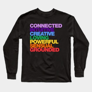 Chakra Traits & Colors Motivational Design Long Sleeve T-Shirt